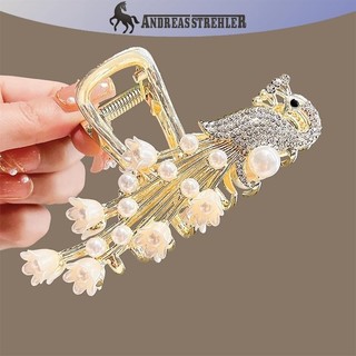 Onetimingfine Kim Cương Giả Ngọc Trai sel Vuốt Tóc Hoa Kẹp Tóc Cho Nữ Thanh Lịch Đuôi Ngựa Thời Trang Phụ Kiện Tóc VN