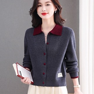 Áo Len Cardigan Nữ Dáng Rộng Mỏng, Chất Liệu Dệt Kim, Phong Cách Hàn Quốc