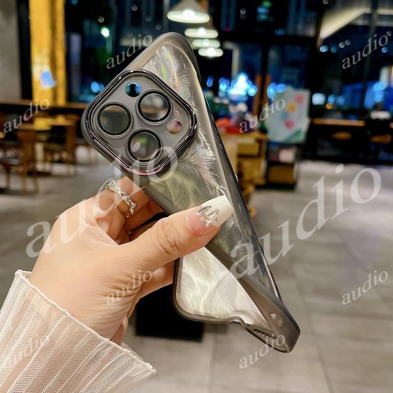 Ốp điện thoại lấp lánh lông vũ bằng Laser OPPO Find X9 Pro 5G cho Oppo Find X9 Pro X9Pro 5G 2025 với màng bảo vệ ống kính máy ảnh đầy đủ Vỏ trong suốt cho Ốp lưng OPPO FindX9 Pro 5G