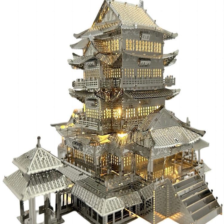 ❈ 🇾 ❈ ❈ ❈ ❈ ❥ ❈ 🍒 🍒 ❈ ❈ ❈ 3D ❈ ❈ ❈ 🍒 DIY 🍎 Tengwang Pavilion Đồ trang trí mô hình lắp ráp Câu đố kim loại 3