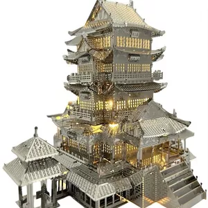 ❈ 🇾 ❈ ❈ ❈ ❈ ❥ ❈ 🍒 🍒 ❈ ❈ ❈ 3D ❈ ❈ ❈ 🍒 DIY 🍎 Tengwang Pavilion Đồ trang trí mô hình lắp ráp Câu đố kim loại 3