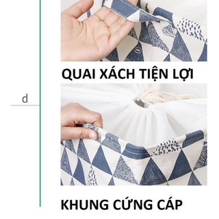 Túi đựng chăn mền, quần áo size lớn có dây rút tiện dụng