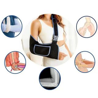 DARON Tay Sling, Làm Dày Miếng Đệm Vai Có Thể Điều Chỉnh Dây Đeo Trước Nẹp, Ứng Dụng Rộng Rãi Thoáng Khí Di Động Dễ Dàng Đeo Vai Cố Định Rotator Cuff