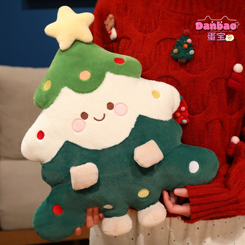 ((DANBAO) Cây thông Noel vui vẻ Đồ chơi sang trọng cho bé Búp bê cây thông Noel dễ thương Đồ trang trí Giáng sinh Chất liệu mềm Quà tặng cho bạn bè Quà tặng Giáng sinh Đồ chơi DANBAO