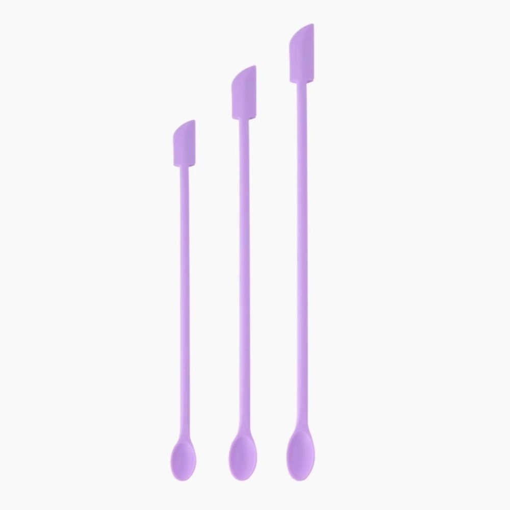 SAVORBOX Bộ 3 dụng cụ cạo chai, cạo nền mềm silicon, cạo bình dưỡng da 2 đầu thân thiện môi trường, tái sử dụng di động