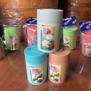 Hũ tăm RICO nắp trượt mini – màu pastel nhẹ nhàng, có họa tiết hoa đẹp