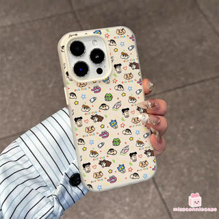 Ốp Lưng Cho IPhone 13 11 14 12 17 15 16 Pro Max Air 7Plus 15 6 7 16 14 6s Plus X XS XR Max Hoạt Hình Thời Trang Dễ Thương Crayon Shin-chan Mới 2 Trong 1 Bìa Mềm