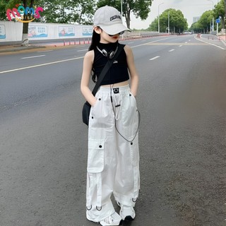 Quần kaki công sở thời trang mới cho bé gái, quần ống rộng chất liệu cao cấp, thiết kế phong cách Hàn Quốc.