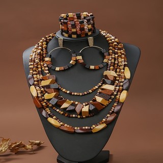 Vòng cổ hạt gỗ Bohemian handmade, cá nhân hóa - Phù hợp làm phụ kiện thời trang cho kỳ nghỉ