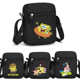 SpongeBob SquarePants Túi Đeo Vai Thời Trang Nhỏ Vuông Túi Đeo Ngang Túi Vải Quà Tặng Sinh Nhật Du Lịch Đa Năng