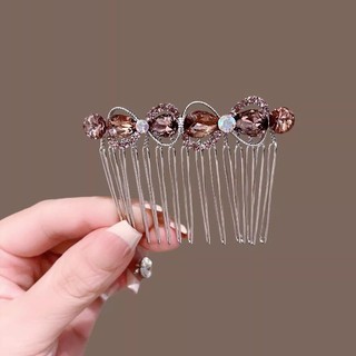 Lược chải tóc Mauropoli với nơ pha lê cao cấp, phù hợp cho các kiểu tóc như upside down hoặc nửa đầu.
