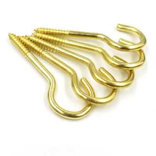 Vít tự khai thác mạ đồng (đóng / mở) vít mắt cừu, móc mắt cừu dấu hỏi, móc đèn, móc mở rộng, ốc vít tự khai thác vòng treo 0 # -14 # [JYD-ZZ]