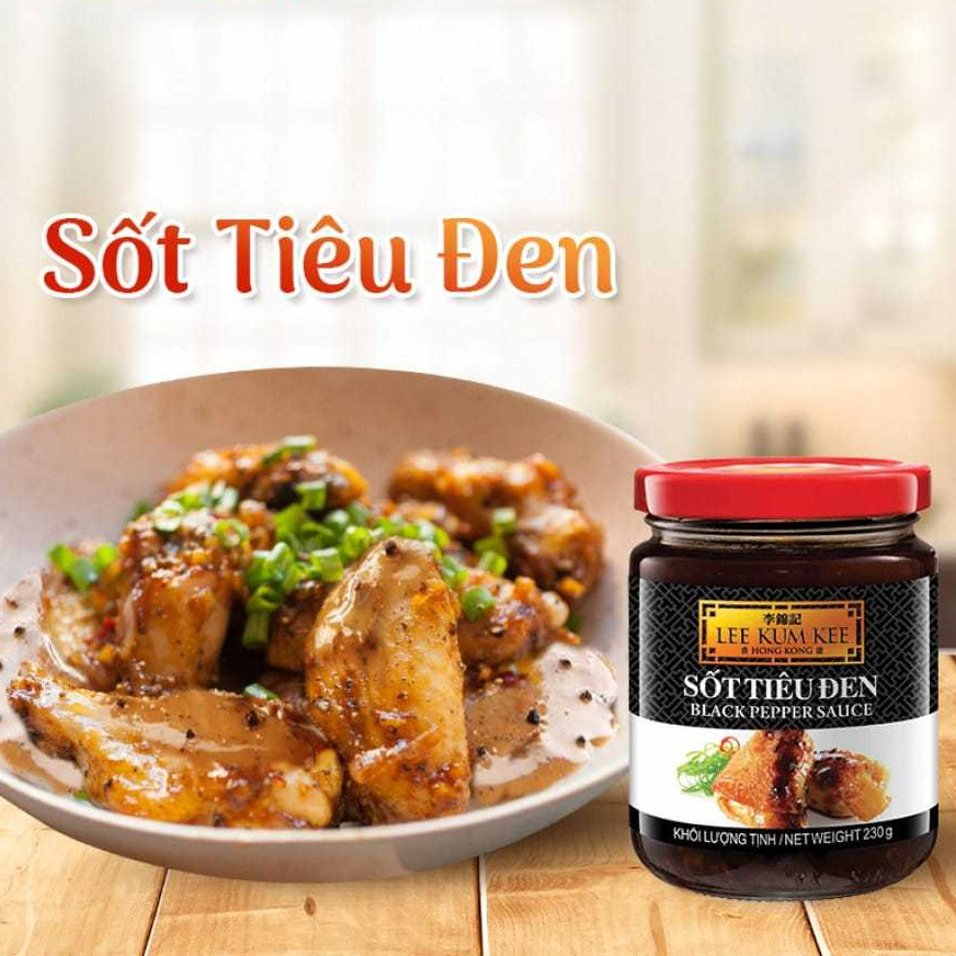 Sốt Tiêu Đen Thượng Hạng Lee Kum Kee 230g 350g, Black Pepper Sauce 230g Gia Vị Nấu Ăn Chuẩn Nhà Hàng