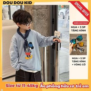 [DOU DOU KID] DT31 Áo Phông Mickey cho Bé Trai từ 15-45kg,Chất Cotton hữu cơ Chính Phẩm