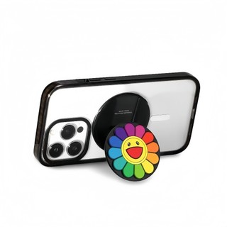 Giá đỡ từ tính chất lượng cao Smile Sunflower Silicone cho IPhone Fold Hỗ trợ co giãn