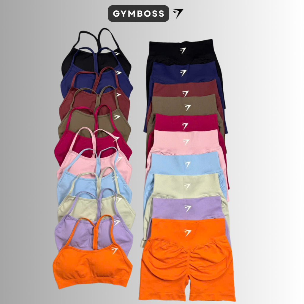 Bộ Quần Áo Tập Gym,Yoga,Chất Dệt 10% Elast Cao Cấp,Sẵn Mút Tiện Lợi Tôn Form Tôn Dáng GB324