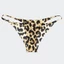 ZENZON Leopard Thong, Quần lót liền mạch in sọc, Quần lót lụa băng eo thấp sang trọng Quần lót nữ hàng ngày