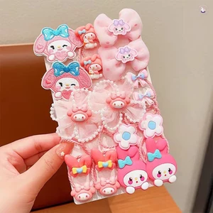 18 Dây Buộc Tóc Hoạt Hình - Hoa Nơ Nhiều Màu Sắc Họa Tiết Mèo Con Cho Trẻ Em Bé Gái