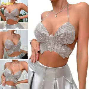 Pealike Nữ Kim Cương Giả Bướm Dây Cổ Camisole Hộp Đêm Đảng Trang Sức Cơ Thể