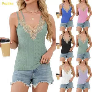 Pealike Nữ Dây Đeo Đôi Cami Co Giãn Nhẹ Cao Cấp Thường Ngày Lớp