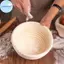 Pufangbliss Giỏ đựng bánh mì nghệ nhân mây tự nhiên có lớp lót vải hình bầu dục để chống hoàn hảo VN