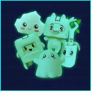 HK1 Lankybox Phát Sáng Trong Bóng Tối Sang Trọng Gói Đồ Chơi Boxy Foxy Dính Đá Ma Ám Dạ Quang Đồ Chơi Cho Trẻ Em Trang Trí Nhà Nhồi Bông
