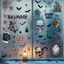 Thai| Decal Kính Dính Cho Halloween, Đề Can Dán Tĩnh In Mật Độ Cao, Trang Trí Cửa Sổ PVC Có Thể Tháo Rời Cho Cửa Kính Và Bầu Không Khí Lễ Hội