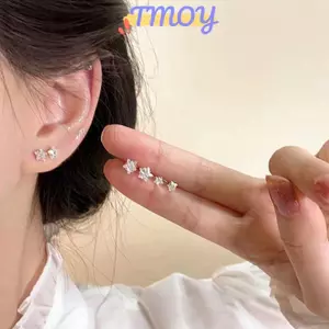 TMOY 1 Cặp Hợp Thời Trang Ngôi Sao Pha Lê Bông Tai Phong Cách Hàn Quốc Thẩm Mỹ Zircon Bông Tai Dành Cho Nữ Bé Gái Thời Trang Khuyên Tai Trang Sức TMOY
