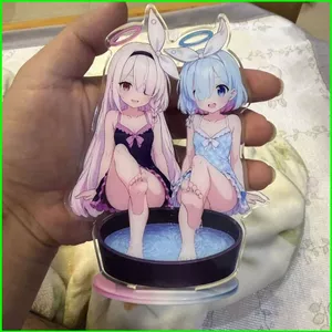HT3 Xanh Lưu Trữ Tấm Đứng Plana Acrylic Đứng Ký Arona Anime Để Bàn Trang Trí Trang Trí TH3
