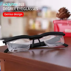 Kính cường lực có thể điều chỉnh FUJIOU, Kính mắt Kính đọc sách khoảng cách ống kính thay đổi, Độ dài tiêu cự có thể điều chỉnh tầm nhìn đôi Kính mắt cận thị lão thị -6d đến + 3D