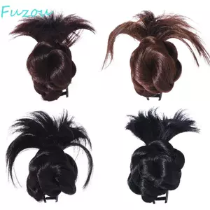 FUJIOU Messy Bun Head Tóc Giả, Tổng Hợp Scrunchie Móng Vuốt Thấp Chignon, Phụ Kiện Tóc Nửa Dây Buộc Tự Nhiên Lông Tơ Đầu Đuôi Ngựa Sử Dụng Hàng Ngày