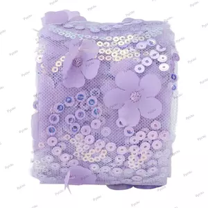 PYCOU 1 Cuộn vải tuyn đính Sequin, Chiều dài 10 mét Chất liệu Polyester Vải ruy băng Sequin, Ruy băng thêu rộng 6cm bền bỉ cho đồ thủ công DIY