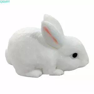 QEARY Bunny Squishy Toy, Silicone Siêu Mềm Thỏ Fidget, Sáng Tạo Tay Thư Giãn Kawaii Trắng Pinching Đầu Ngón Tay Đồ Chơi Trang Trí Bàn Làm Việc