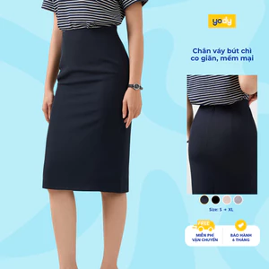 Chân Váy bút chì Nữ YODY Pencil Under The Knee Essential WOSK26A003