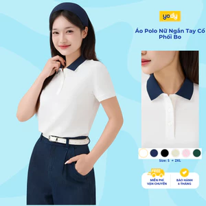 Áo Polo Nữ Ngắn Tay Mắt Chim Cổ Phối Bo Co Giãn Thông Thoáng WCPO26A052