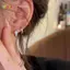 < Honeyba > 4 Cái / bộ Bông Tai Vòng Pha Lê Zircon Thẩm Mỹ Cho Nữ Hợp Thời Trang Thoáng Mát Tinh Tế Bông Tai Đeo Hàng Ngày Phụ Kiện Trang Sức Quà Tặng Đẹp