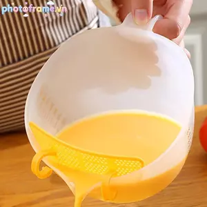Khung ảnh Rõ Ràng Dung Tích Lớn Cốc Đo Trứng Đánh Bát Tay Cầm Bát Trộn Chất Lỏng Bát Đo Có Cân Cho Nhà Bếp Nướng Dụng Cụ VN
