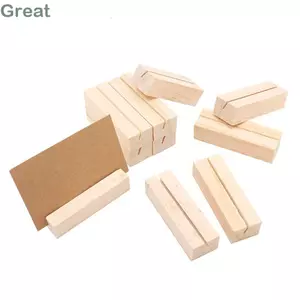 TUYỆT VỜI 1 / 3 Nơi Thẻ Thủ Công Thời Trang Trang Trí Máy Tính Để Bàn Hình Tròn Đế Cưới Tiếp Liệu Gỗ Tự Nhiên Ảnh Kẹp