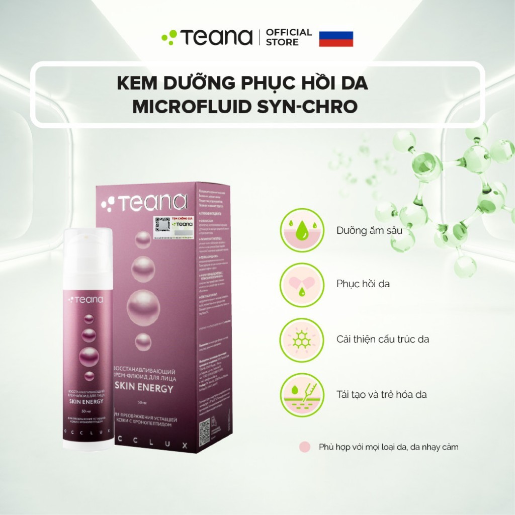Kem dưỡng Teana Occlux Molecular Microfluid Syn-Chro phục hồi da 50ml