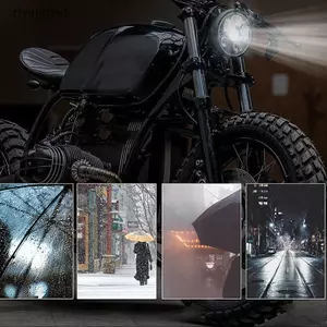 Ziyulinyuk Đèn LED 3 Mắt Xe Máy Đèn Làm Việc Màu Kép Hi / Chùm Thấp Đèn Sương Mù Cho Ô Tô SUV Trus Ống Kính Mini Lái Xe VN