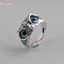 HFSHY Vintage Động Vật Mở Có Thể Điều Chỉnh Đôi Mắt Xanh Cú Nhẫn Nam Nữ Trang Sức Dự Tiệc Quà Tặng VN