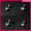 JASMINE Thời Trang Bướm Nơ Bụng Nút Nhẫn Thép Không Gỉ Zircon Rốn Xuyên Nhẫn Nữ Bé Gái Gợi Cảm Cơ Thể Trang Sức Quà Tặng JASMINE