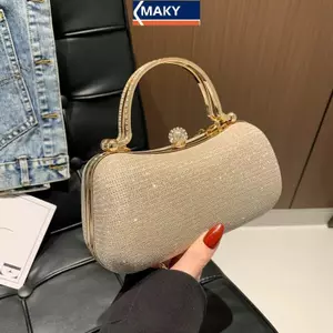 MAKY Dây Xích Túi Dạ Hội Ăn Tối Túi Đeo Vai Nữ - Túi Đeo Ngang Thời Trang Vintage Nách Túi Satchel VN