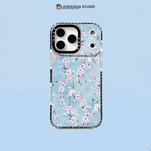 Ốp Điện Thoại Hoa Mai Phong Cách Rửa Mực Cho IPhone 15 14 13 12 11 Air 16 Plus 17Pro Max 17 Vỏ Mềm Bảo Vệ Chống Sốc