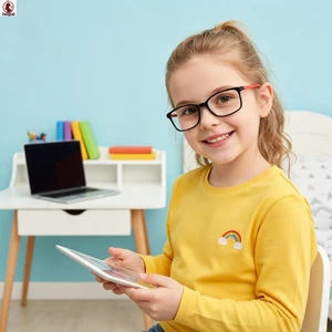 Kính chống ánh sáng xanh Hàn Quốc cho trẻ em - Kính mắt điện thoại máy tính siêu nhẹ