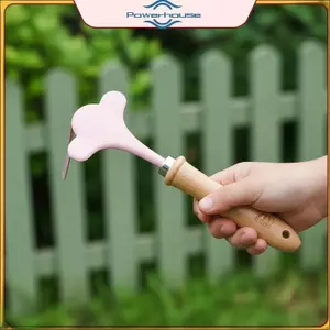 Bộ dụng cụ làm vườn nhỏ hình lá điện Tay cầm bằng gỗ tiện dụng Trẻ em Làm vườn Xẻng tay Quà tặng.