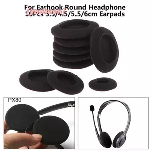 10 Miếng Đệm Tai Nghe Bọt Thi Miếng Đệm Tai 3.5 / 4.5 / 5.5 / 6cm Cho Tai Nghe Tròn Móc Tai Nghe