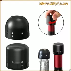 Nút chặn chai rượu MONOSTYLE, Nút bảo vệ rượu vang Nút chai bơm chân không có thể tái sử dụng, Khóa quay tươi Phong cách thanh Công cụ bảo quản rượu chân không tốt nghiệp Giữ rượu thực sự tươi