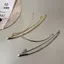11cm Kẹp Tóc Một Từ Nữ Kim Loại Dải Vàng Dài Barrettes Kẹp Tóc Vintage Kẹp Tóc Tự Động Mịn Mùa Xuân Kẹp Hairgrip [Mina]