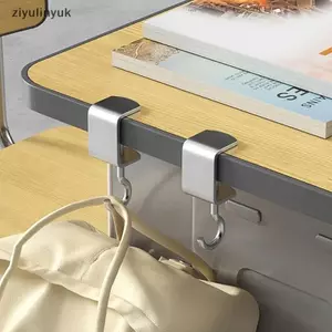 Ziyulinyuk 1 / 2 / 4 cái 360° Móc bàn bằng thép có thể xoay được - Lắp đặt có thể tháo rời, không phá hủy cho bàn làm việc văn phòng, ký túc xá trường học VN